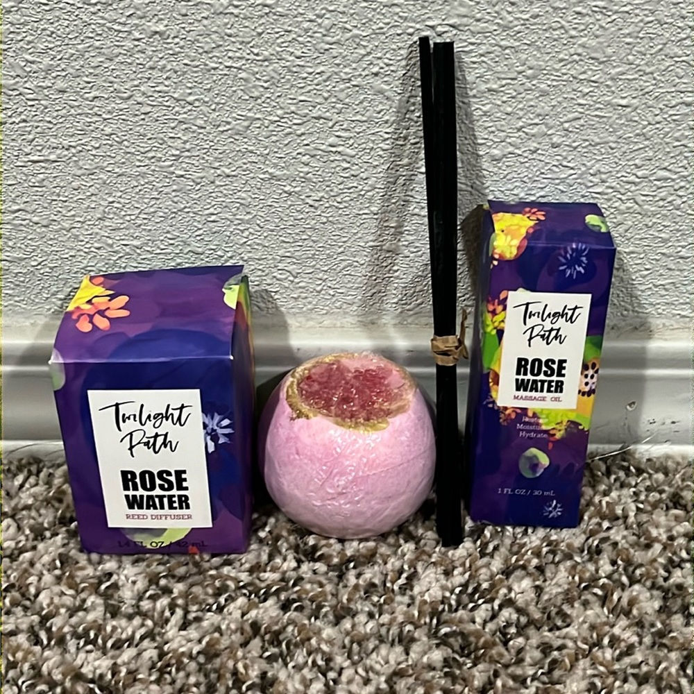 4 piece gift set rose water